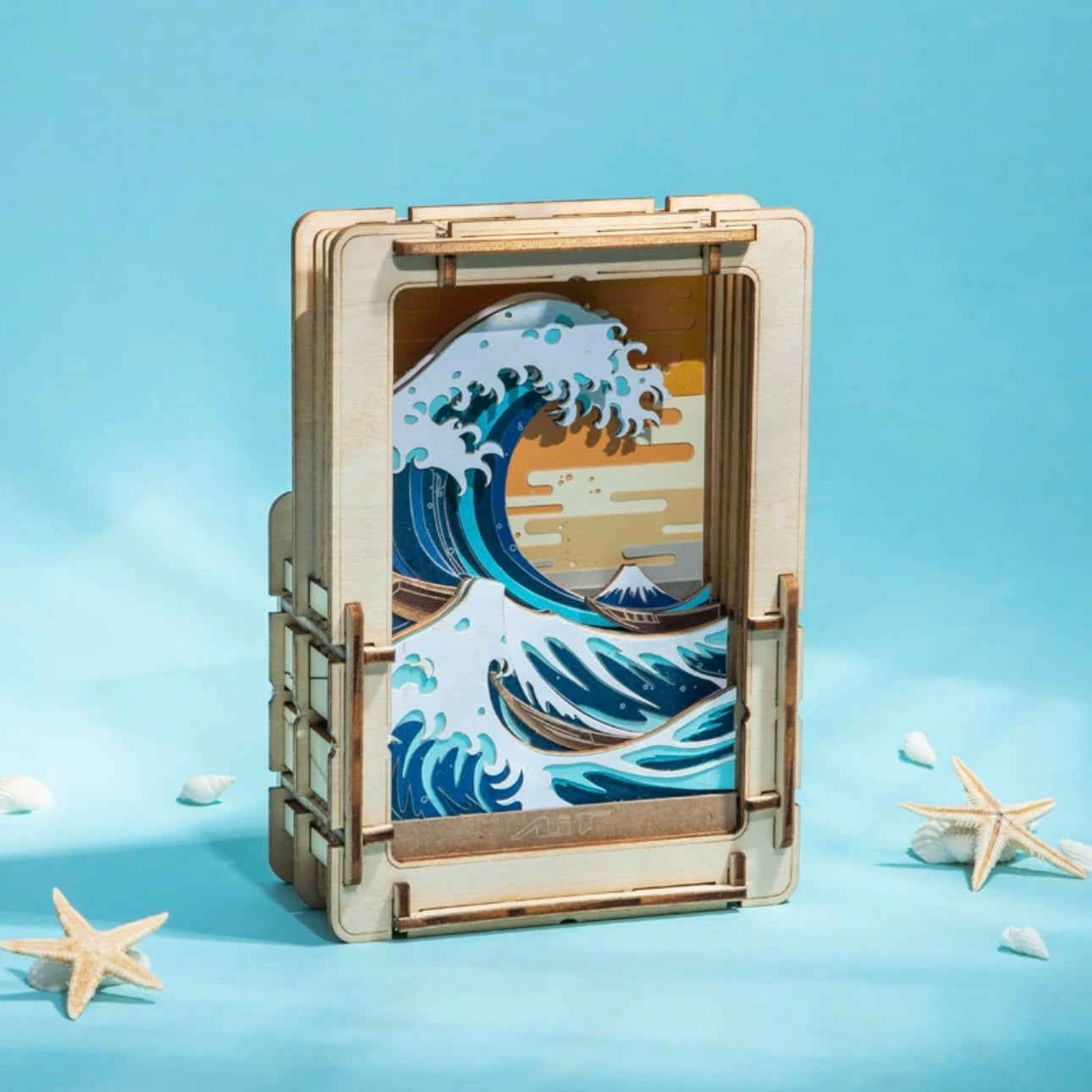 DIY Wooden Jigsaw Puzzle - The Great Wave off Kanagawa Art Frame for Home Decoration & Gift