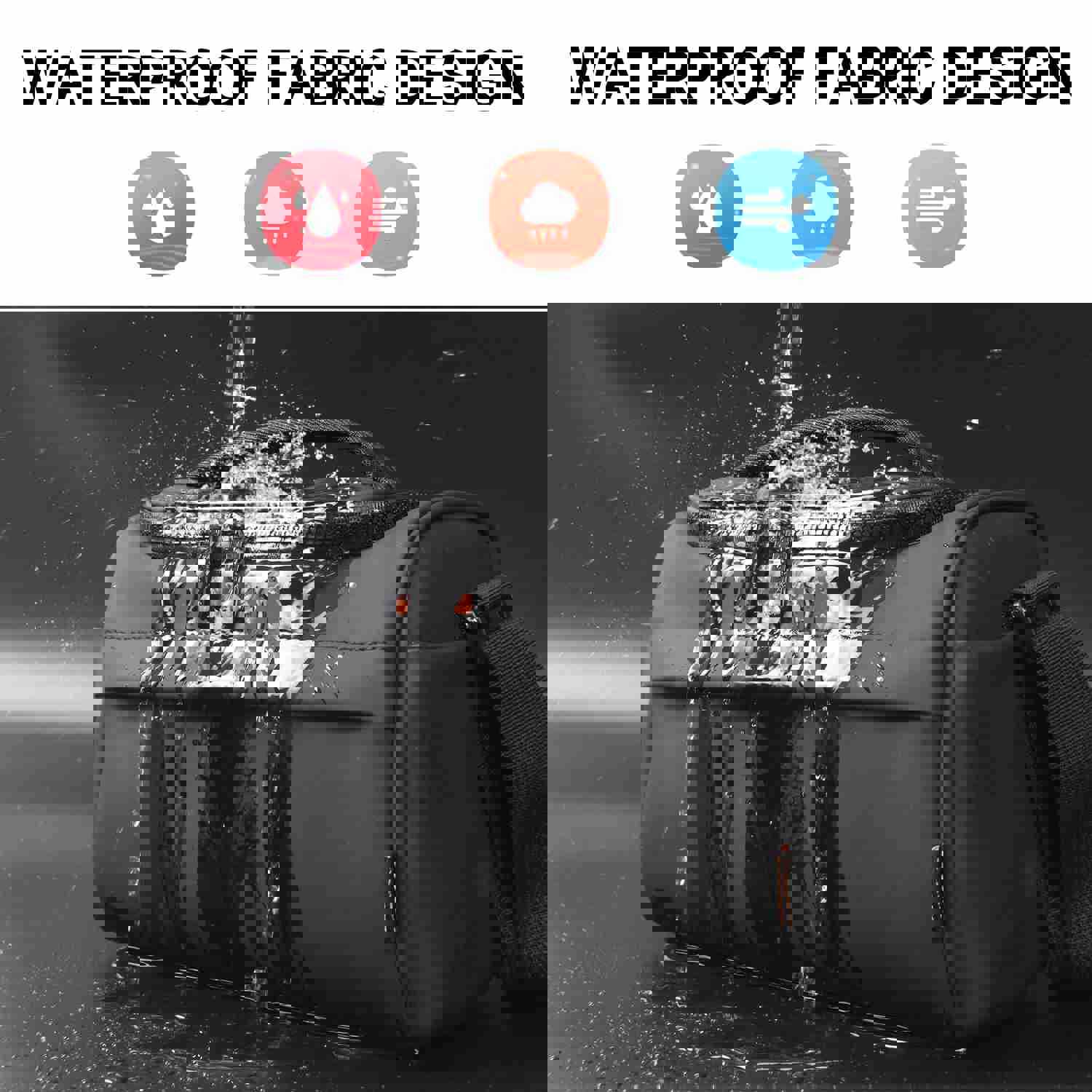 Large Capacity Waterproof DSLR Camera Bag with Strap and Protector Case