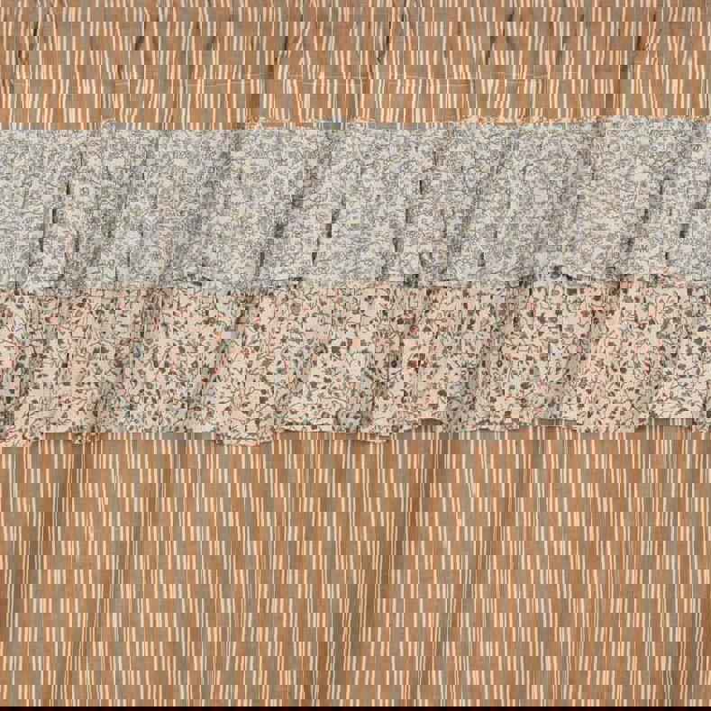 Kaila Gold Ticking Ruffled Valance