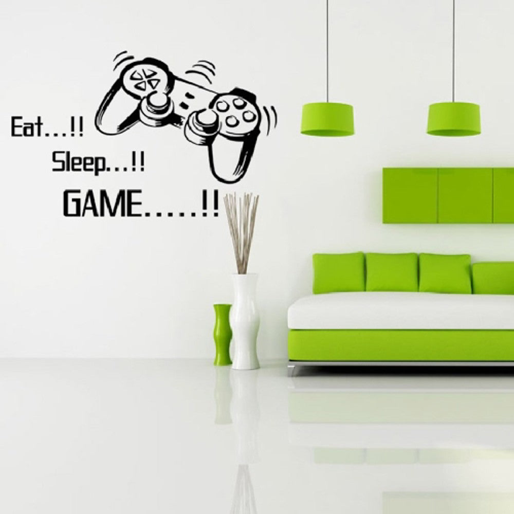 Gamers Life Theme Vinyl Wall Stickers - Removable Decorative Wall Art