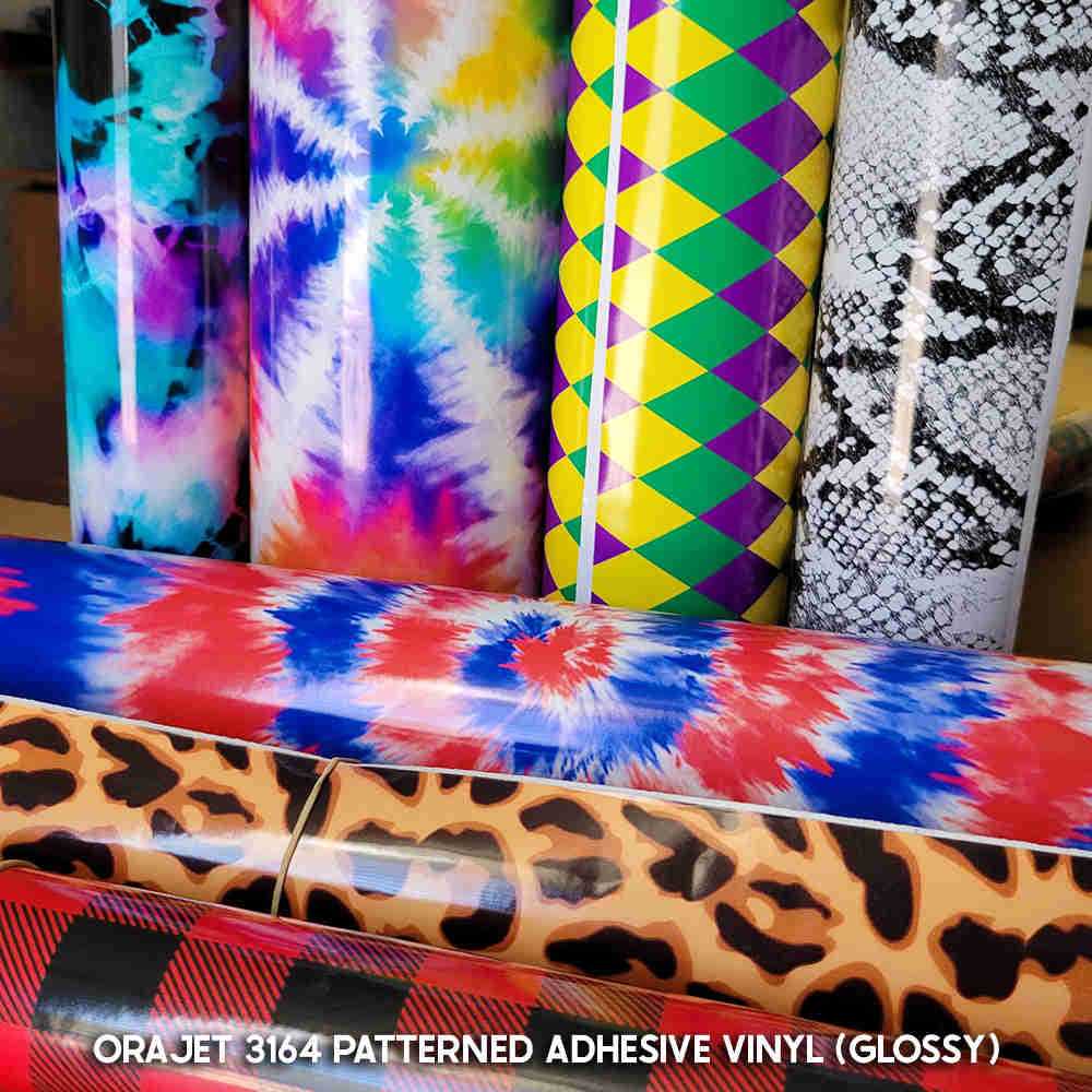 Orajet 3164 Patterned Adhesive Vinyl (11 x 12) for Versatile Use