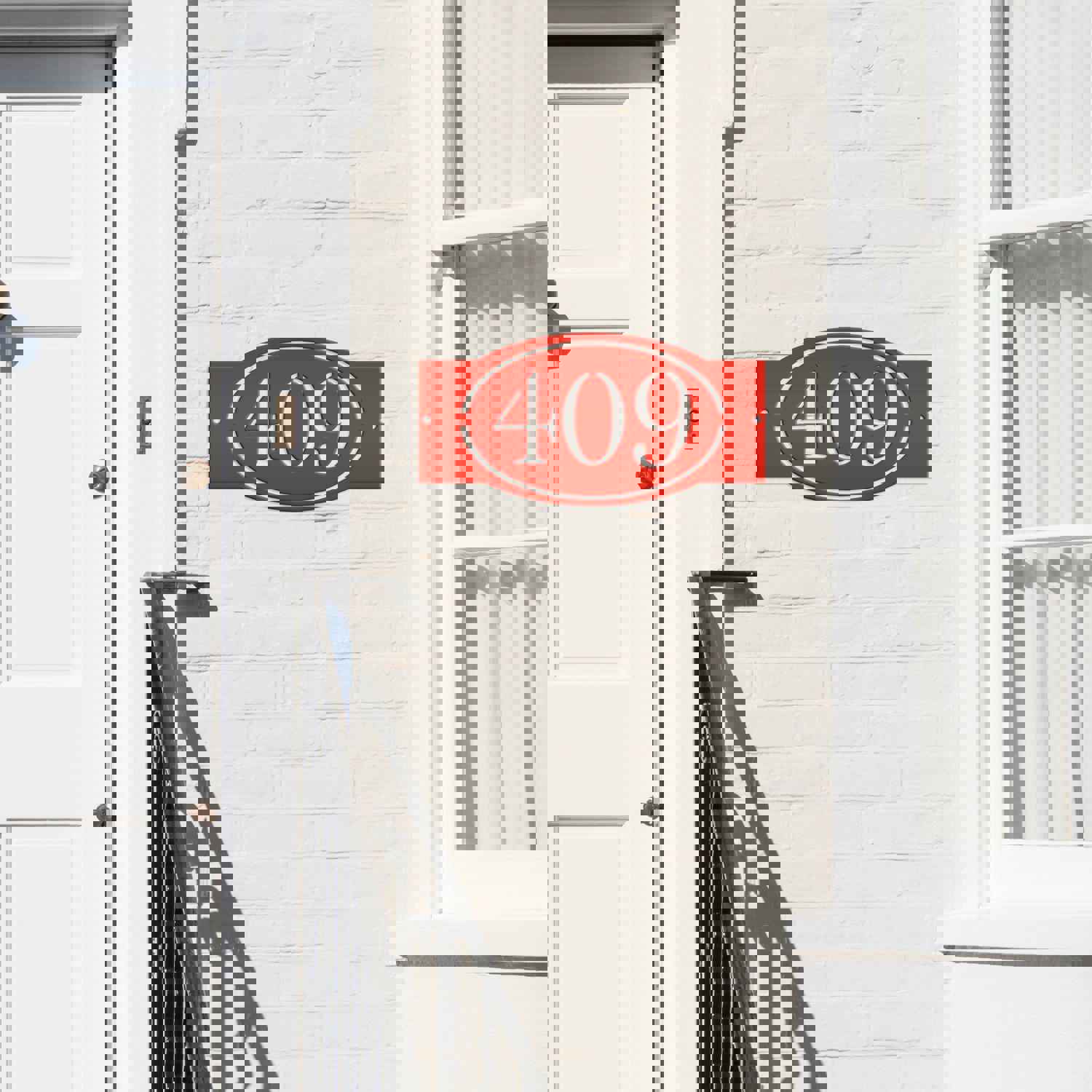 Personalized House Number Metal Sign - Custom Address Plaque - Wedding & Housewarming Gift