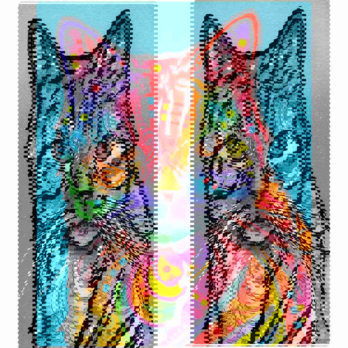 Long Whisker Cat Dean Russo Wall Decal