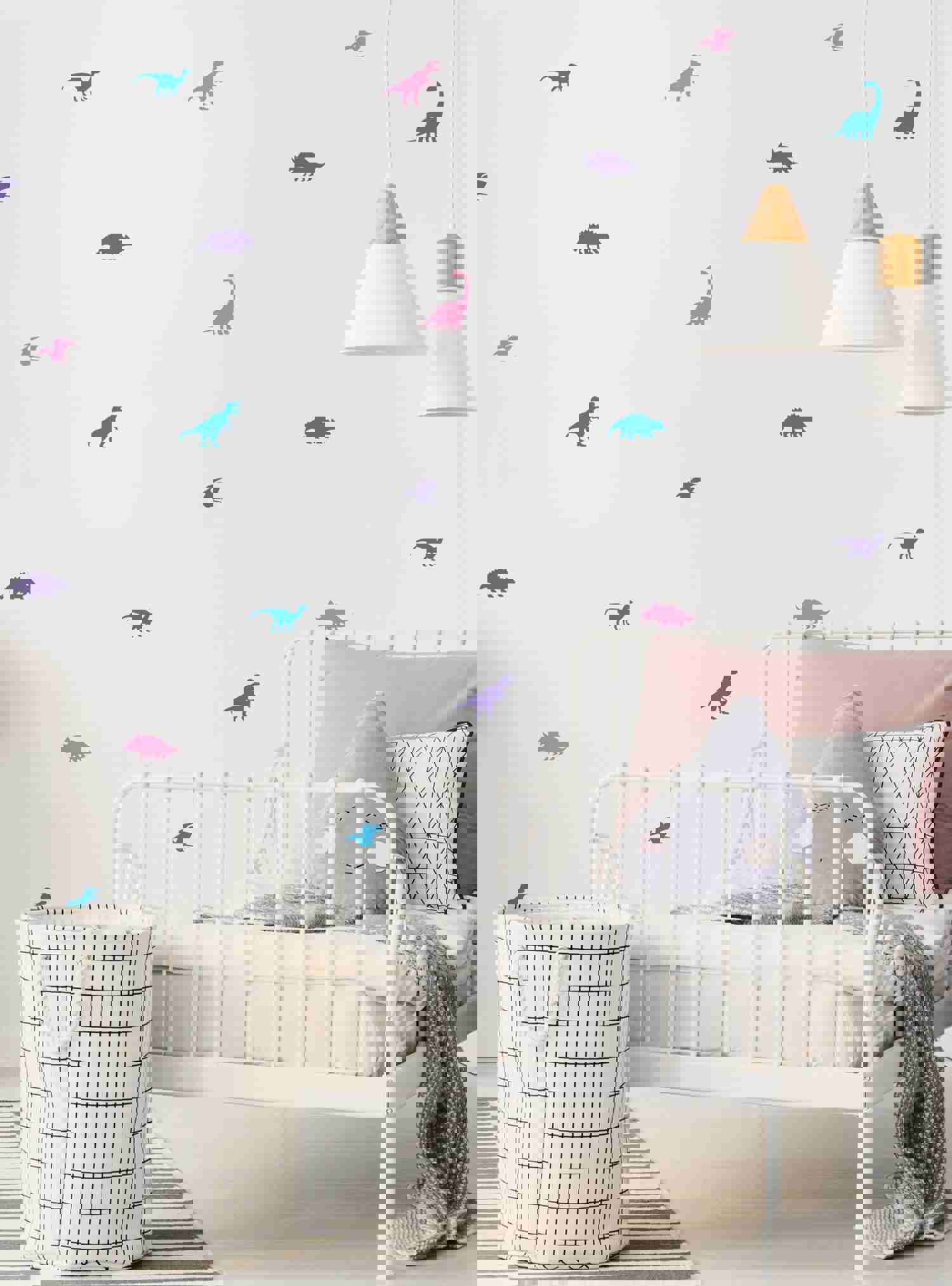 Dinosaur Wall Decal - Dino Shapes Nursery Decal