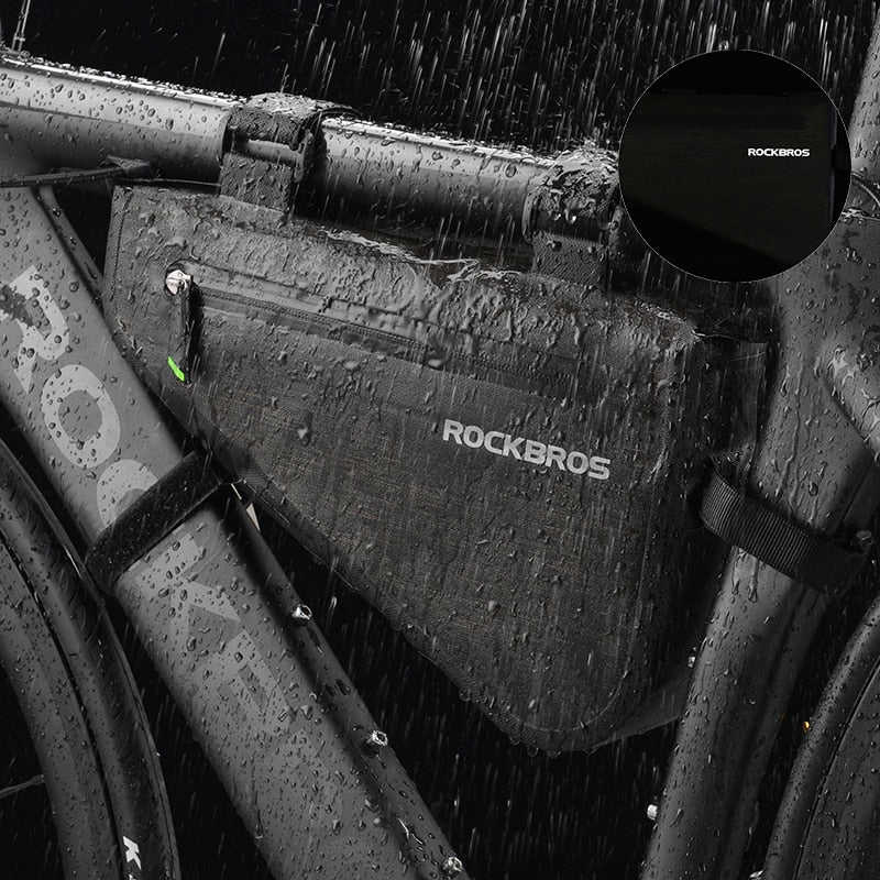 ROCKBROS Waterproof Bicycle Frame Bag for MTB & Road Bikes - Large Capacity (5L/8L)