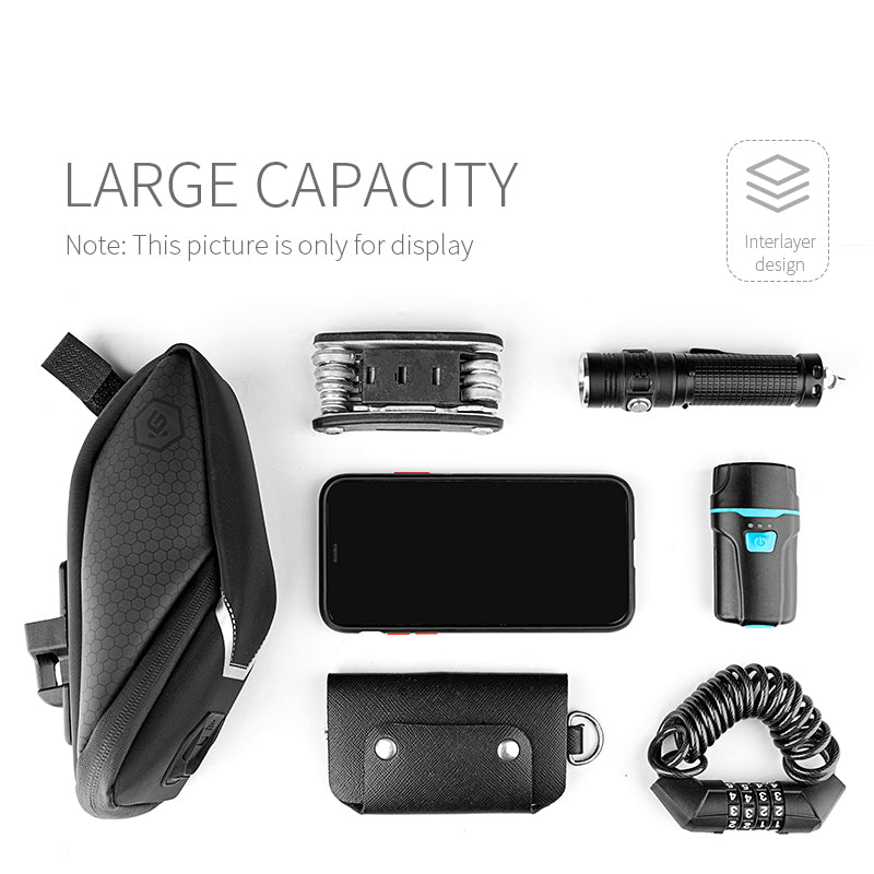 Waterproof Cycling Bicycle Saddle Bag with Reflective Strip for MTB & Road Bikes
