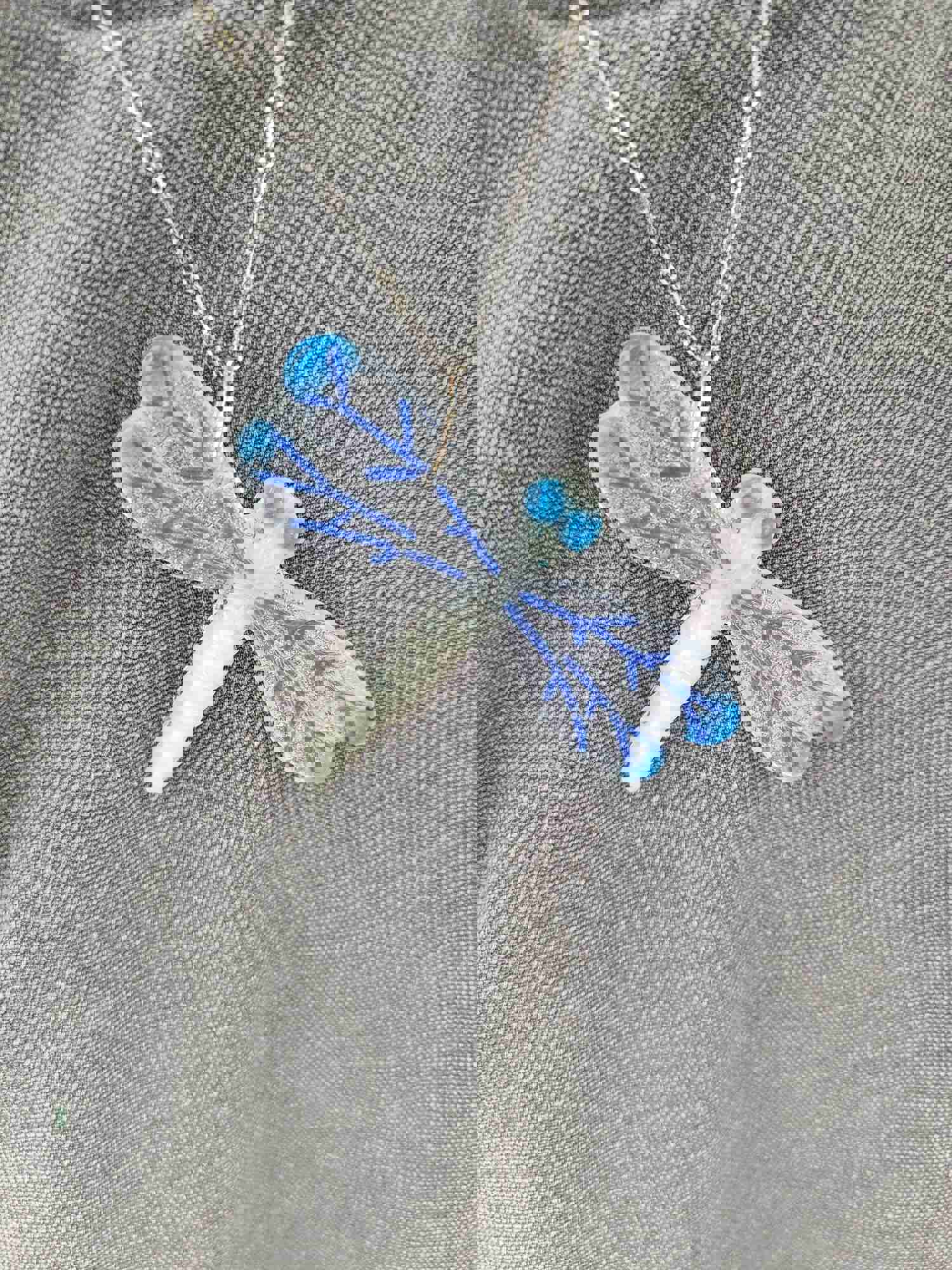 Dragonfly Pendant Necklace - Handmade Glass Jewelry