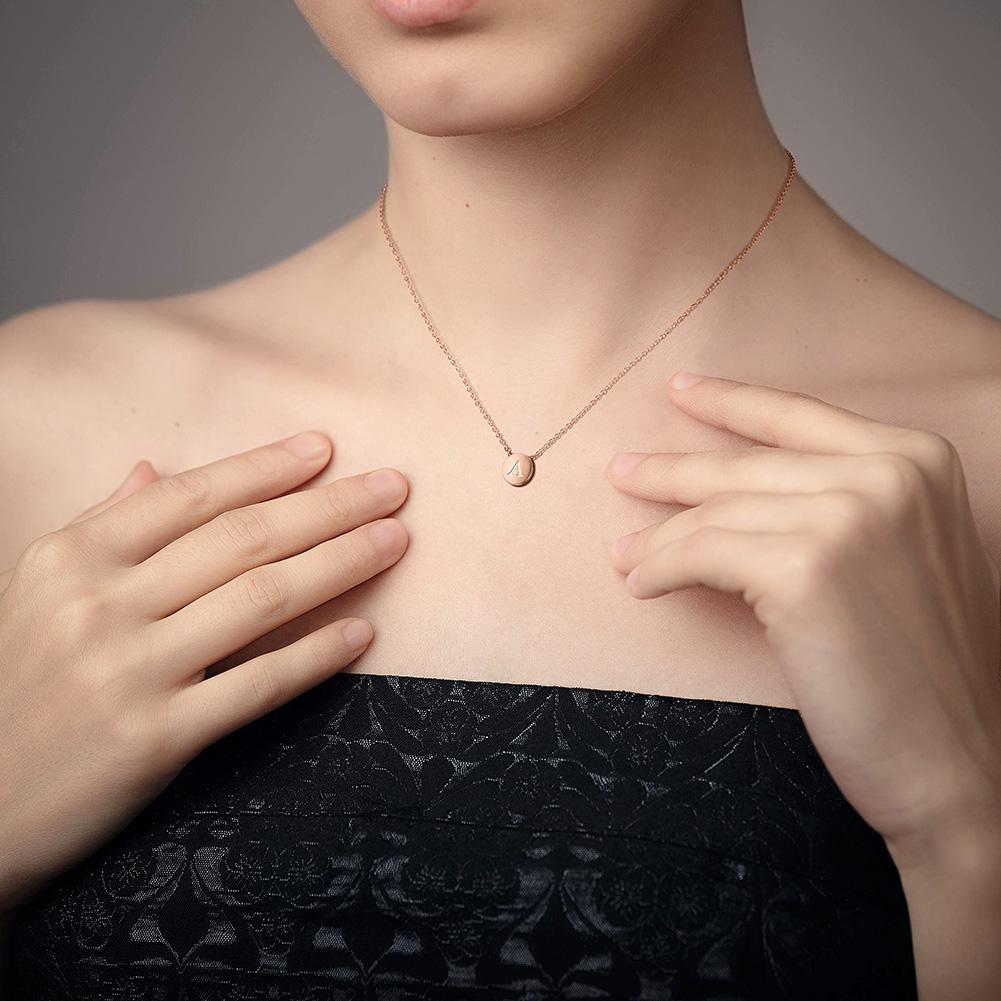 Opal Pendant Necklace in Rose Gold - Hypoallergenic Stainless Steel Jewelry for Women