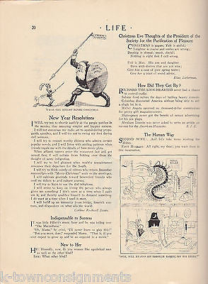 Life Magazine Christmas Eve 1925 Antique Cover Art Blank Canvas Illustration