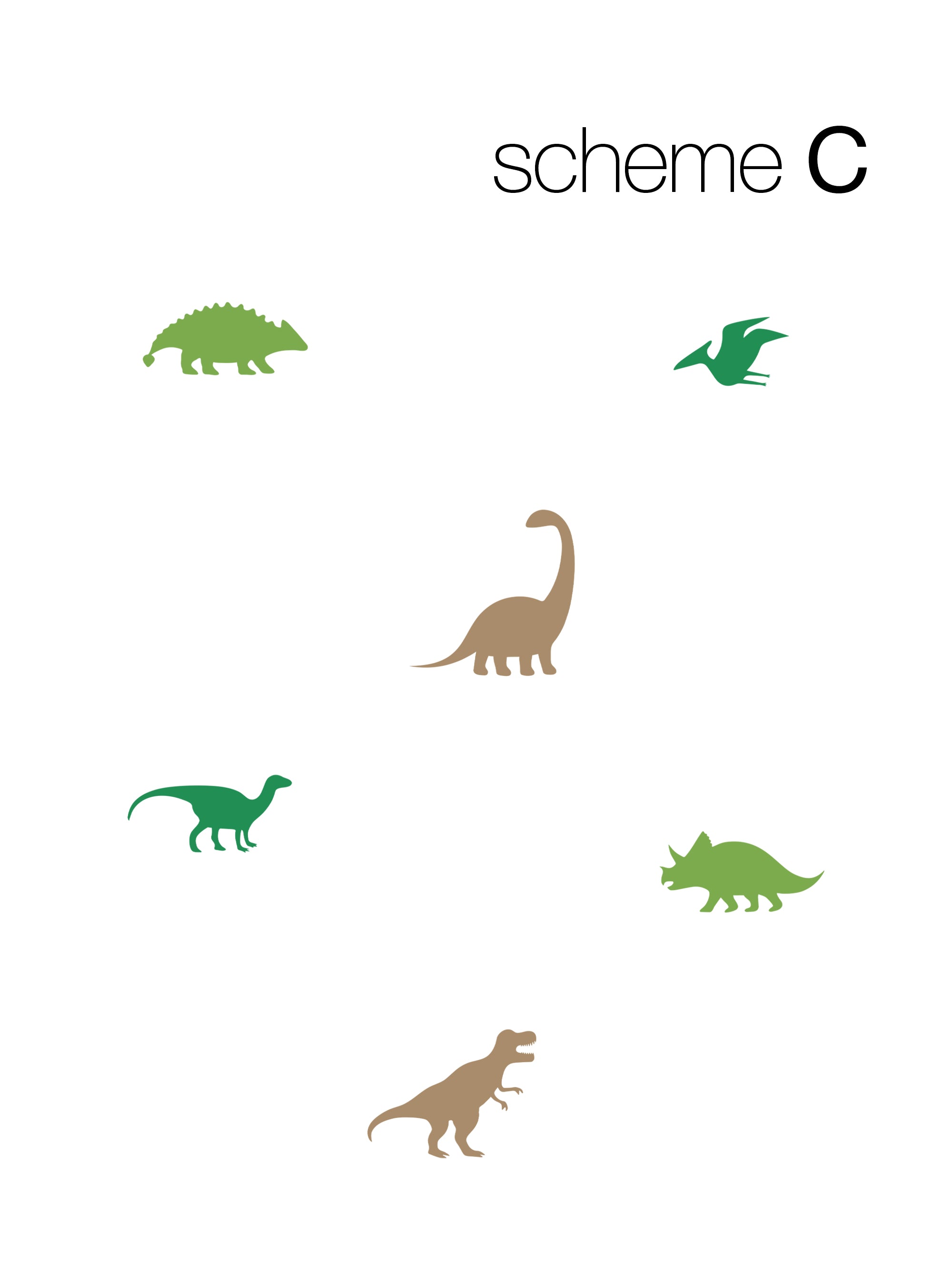 Dinosaur Wall Decal - Dino Shapes Nursery Decal