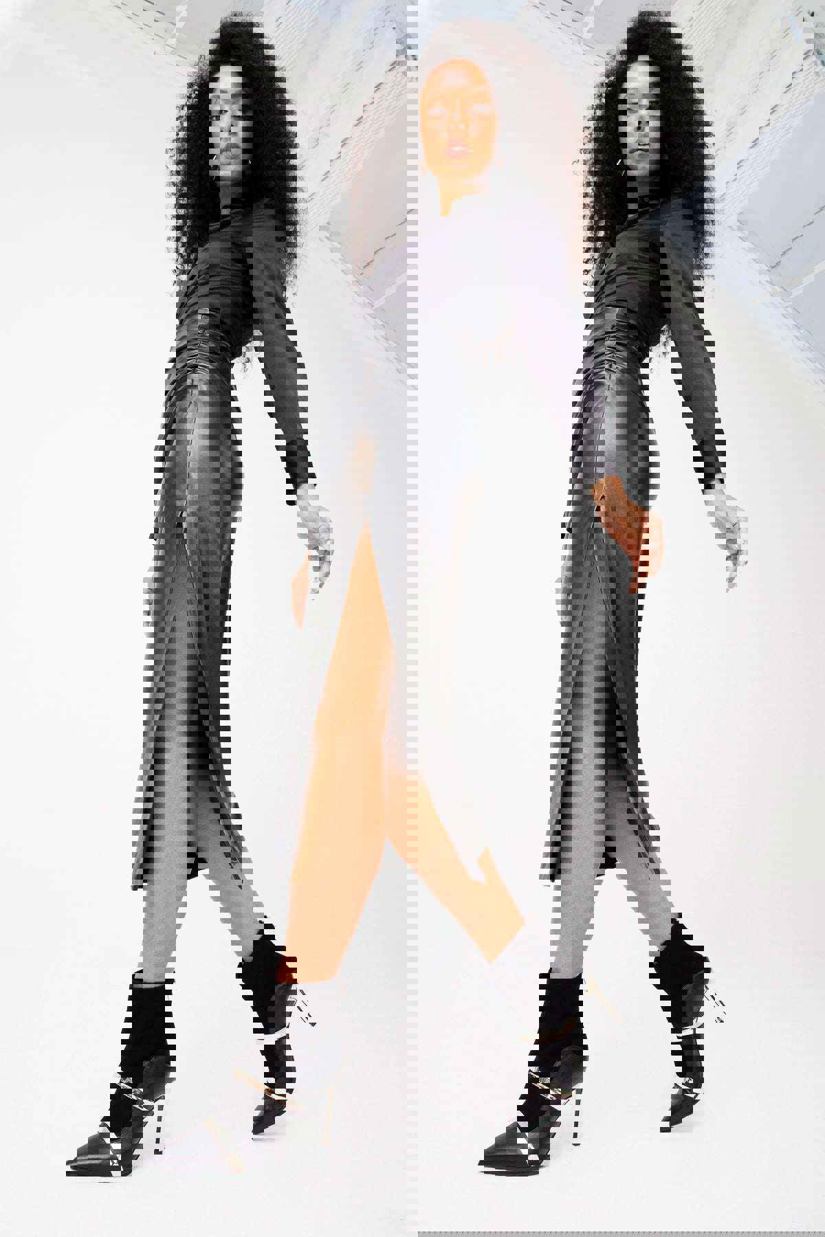 Manila Black Leather Ankle Women Boot