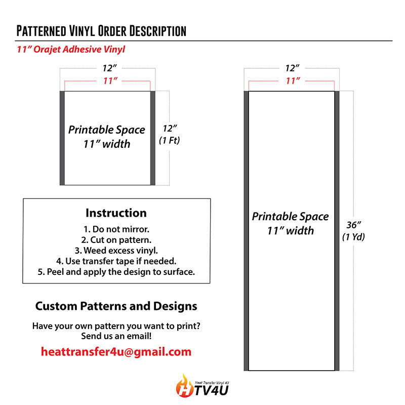 Orajet 3164 Patterned Adhesive Vinyl (11 x 12) for Versatile Use
