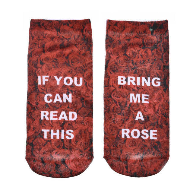 1 Pair IF YOU CAN READ THIS Funny White Low Cut Ankle Socks for Women & Men