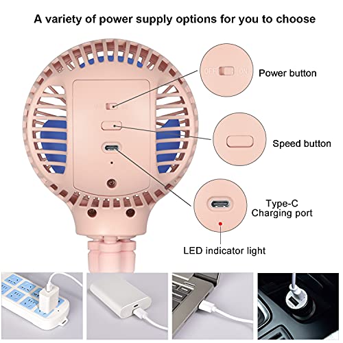 WiHoo Stroller Fan - 5200mAh Rechargeable Clip-On Fan for Baby Stroller, Car Seat, Crib, and Office