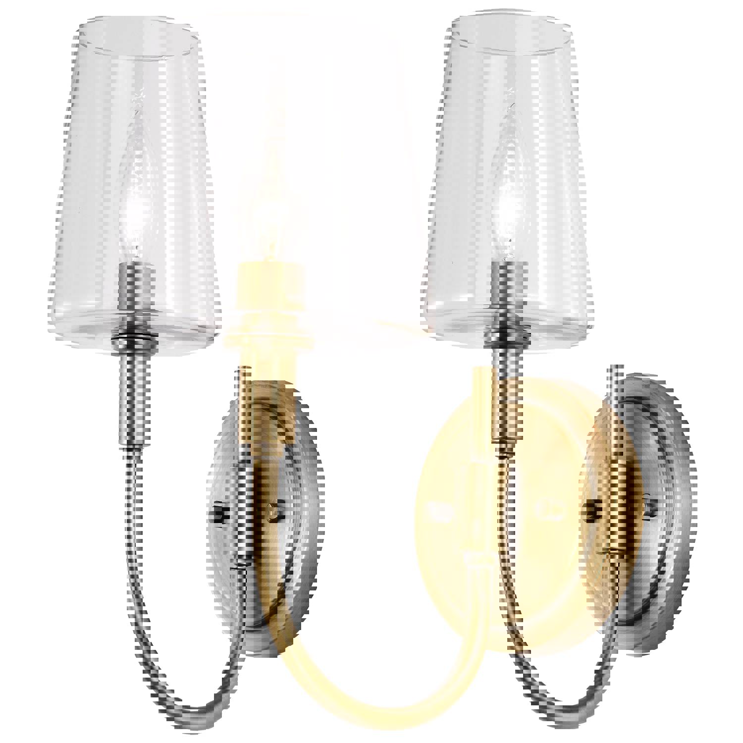 SATCO/NUVO Brookside 1 Light Sconce Vintage Brass Finish Clear Glass (60-7881)
