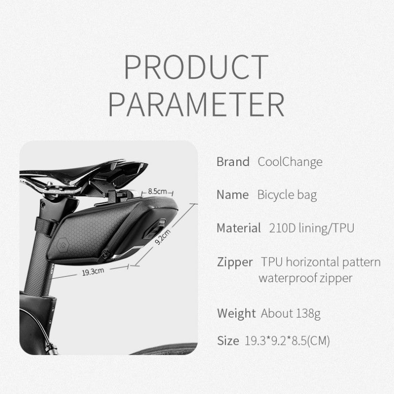 Waterproof Cycling Bicycle Saddle Bag with Reflective Strip for MTB & Road Bikes