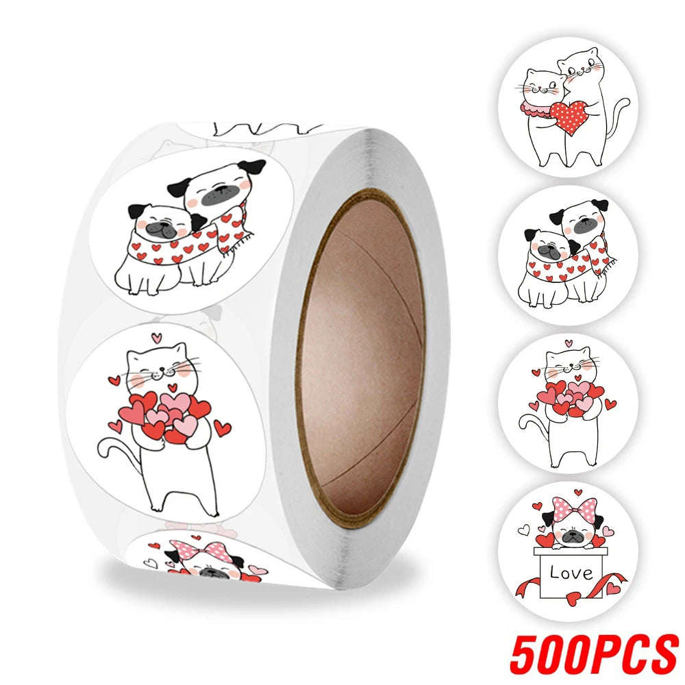 CIFEEO 100-500pcs Kawaii Cat Thank You Stickers for Gifts, Cards, and Parties