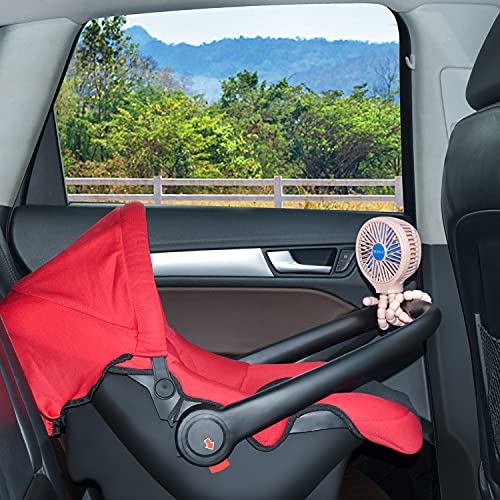 WiHoo Stroller Fan - 5200mAh Rechargeable Clip-On Fan for Baby Stroller, Car Seat, Crib, and Office