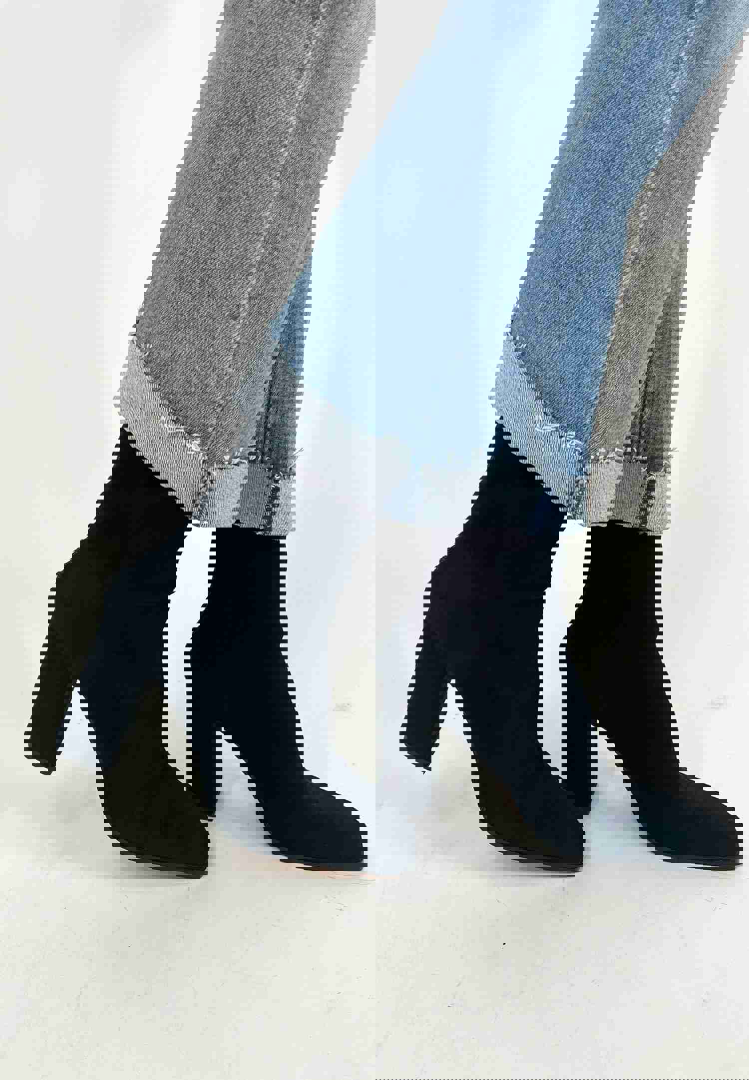 Jolie Faux Suede Bootie | Black