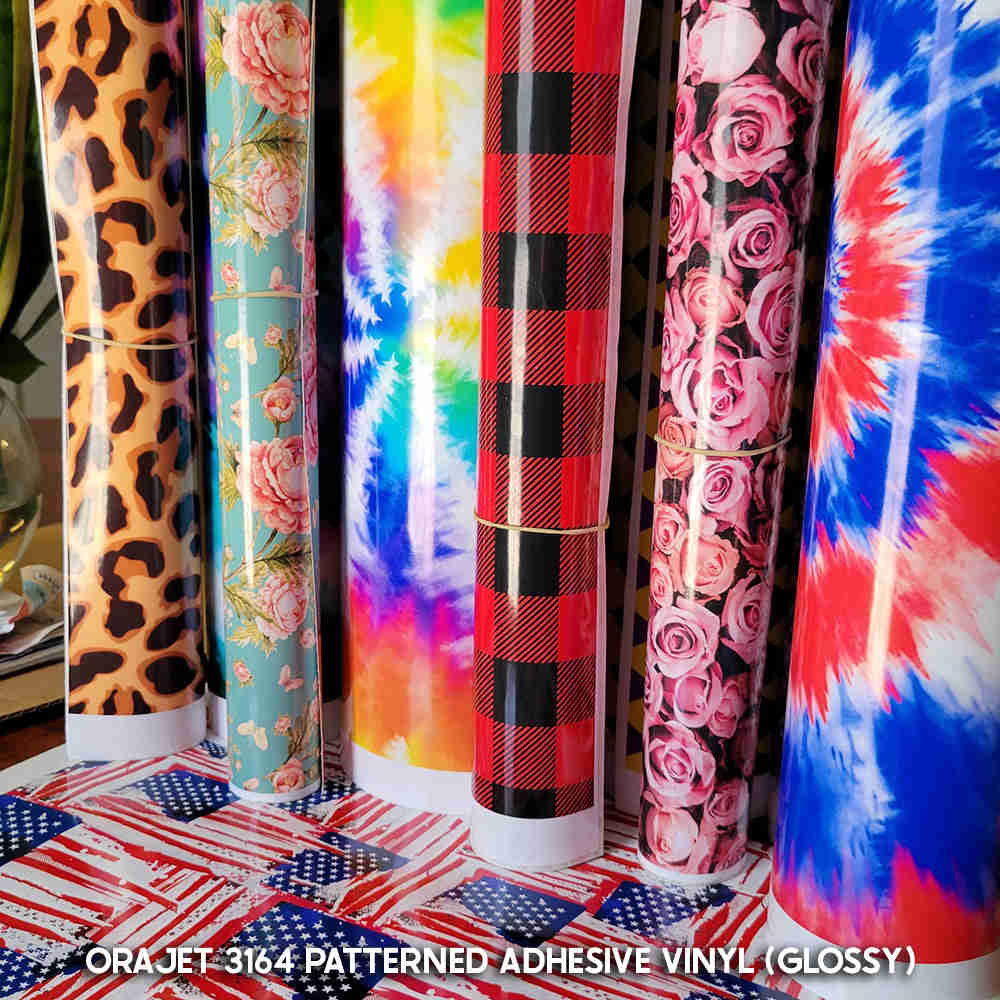 Orajet 3164 Patterned Adhesive Vinyl (11 x 12) for Versatile Use