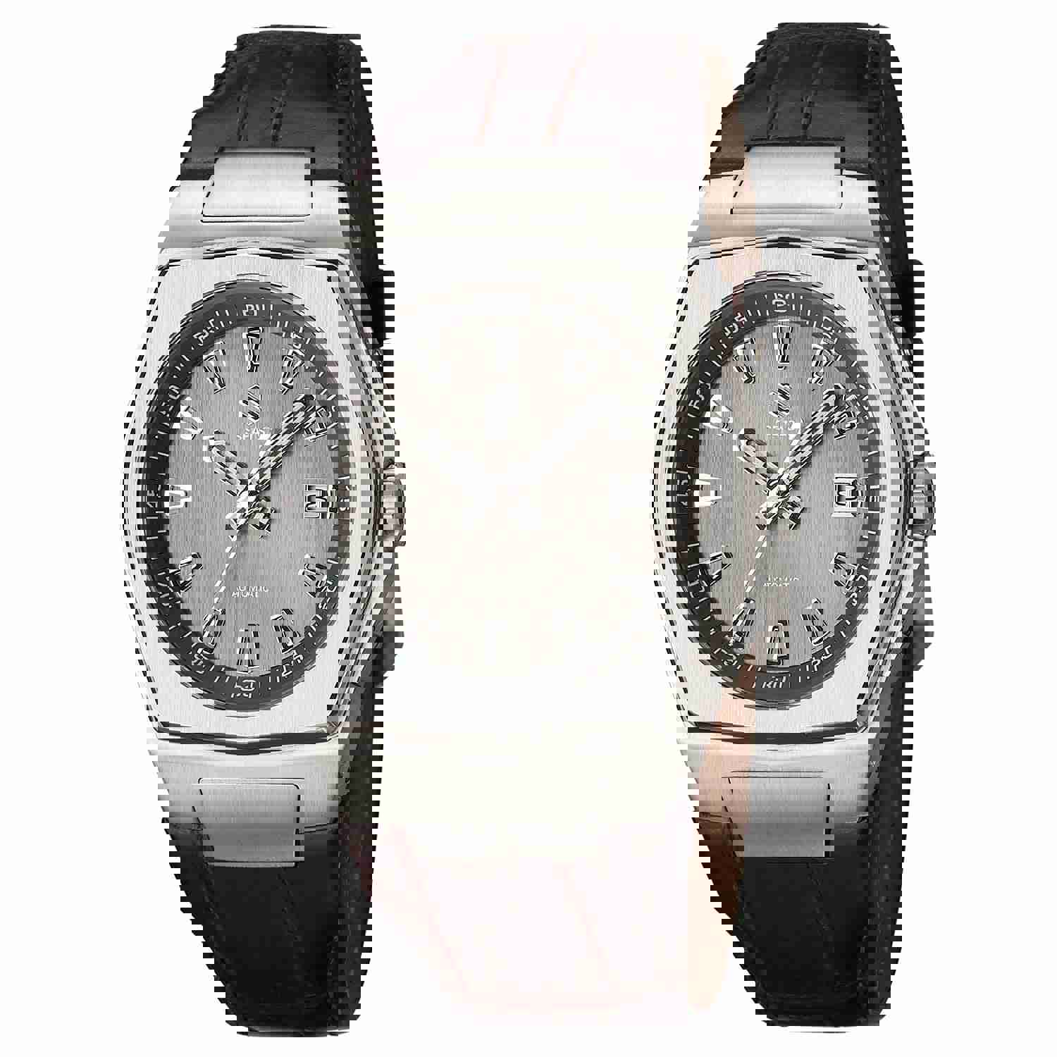 Stainless Steel Automatic Wrist Watch with Slate Dial - Model A