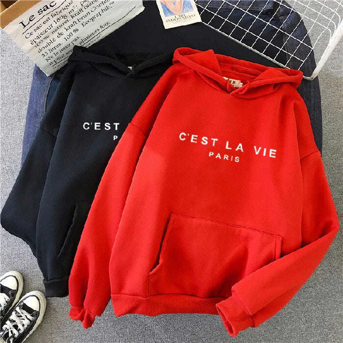 Cest la vie Paris® Hoodie - Elegant Vintage Design Hoodie