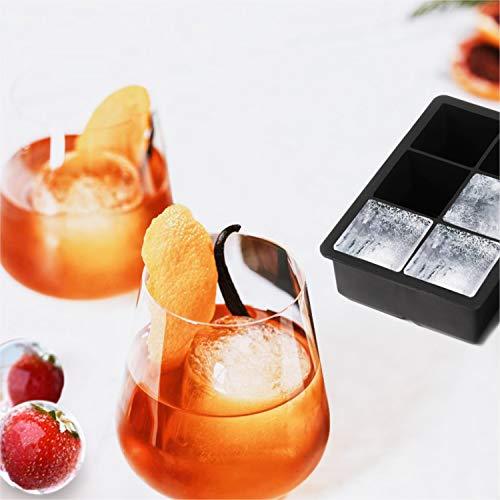 Adoric Sphere Ice Cube Molds Set of 2 - Silicone Ice Ball Maker with Lid for Whiskey & Cocktails