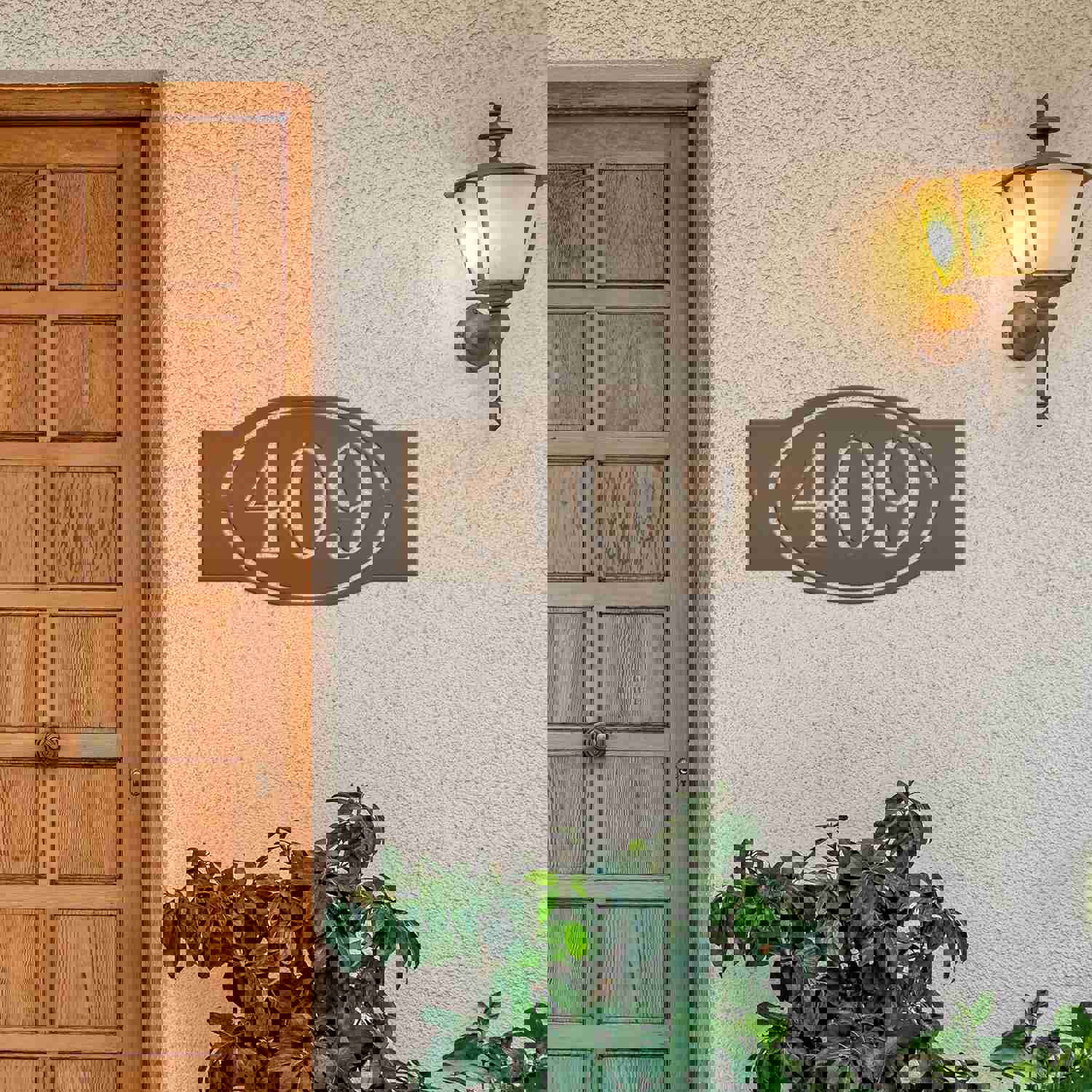 Personalized House Number Metal Sign - Custom Address Plaque - Wedding & Housewarming Gift
