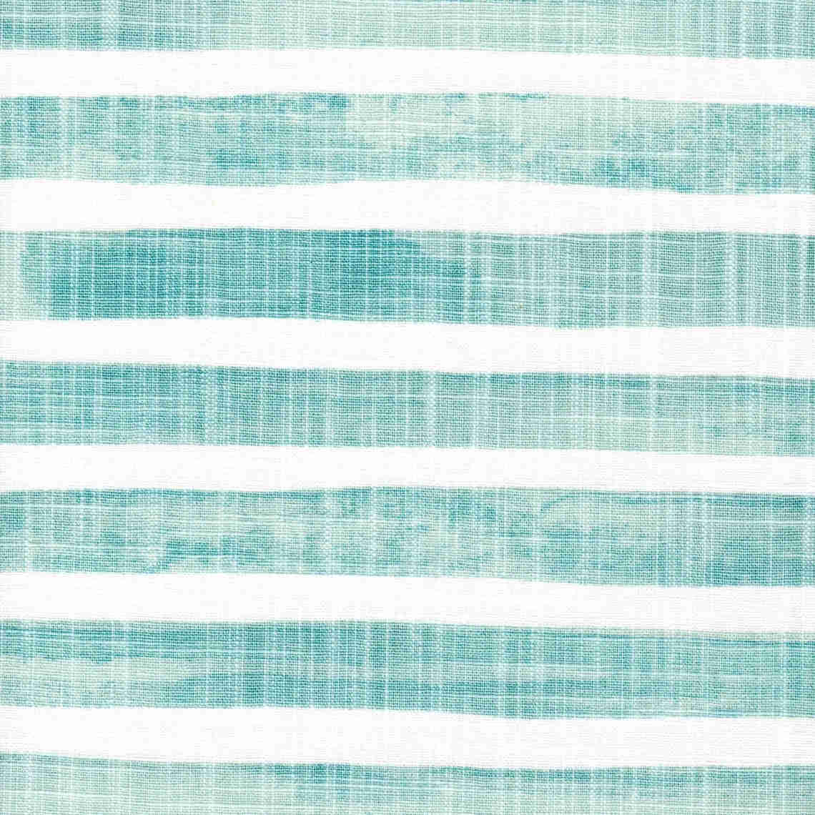 Empress Swag Valance in Nelson Cancun Blue Horizontal Watercolor Stripe