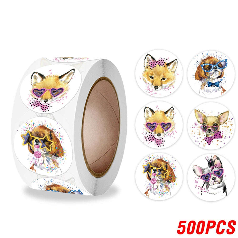CIFEEO 100-500pcs Kawaii Cat Thank You Stickers for Gifts, Cards, and Parties