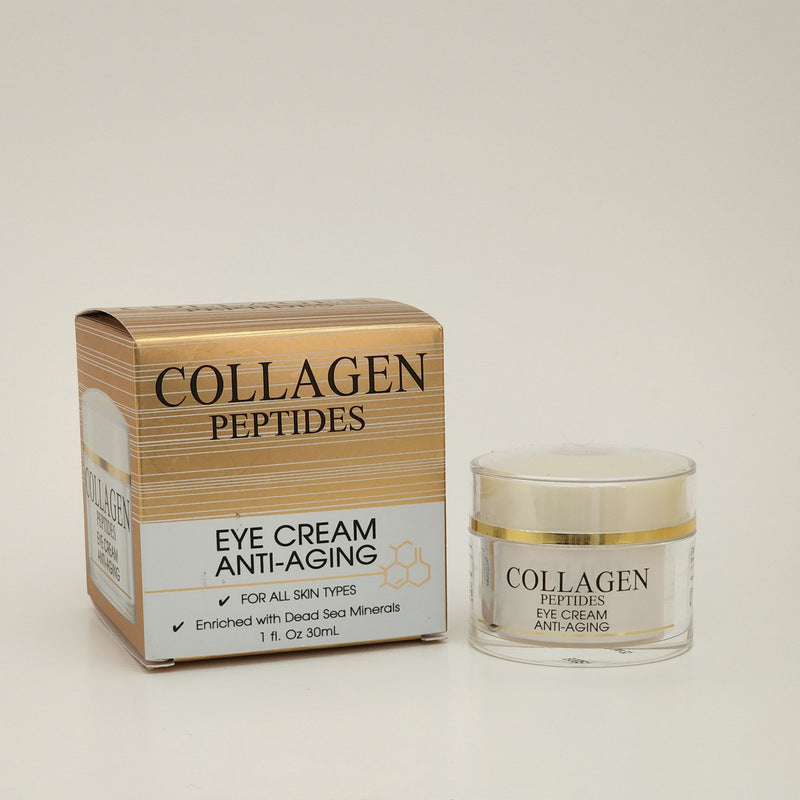 Spa Cosmetics Collagen Peptides Eye Cream with Dead Sea Minerals for Anti-aging (1 oz)
