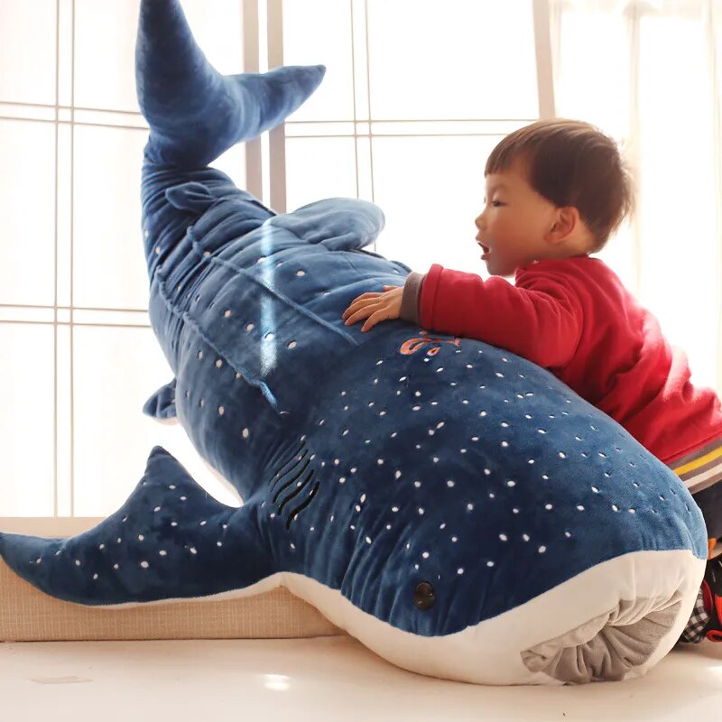 Blue Shark Plush Toy - 50cm Cute Stuffed Animal for Kids