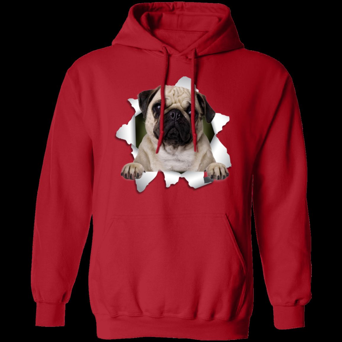 PUG 3D Pullover Hoodie 8 oz.