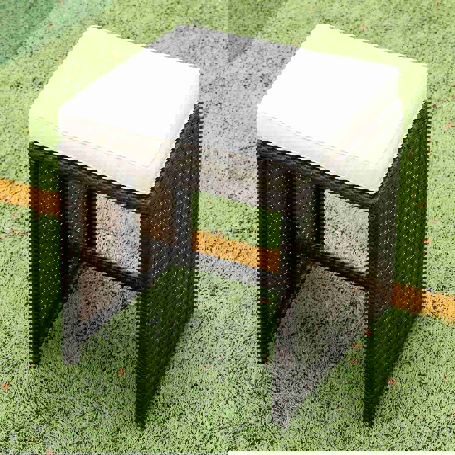 9 Pieces Patio Dining Sets Outdoor Space Saving Rattan Chairs with Glass Table