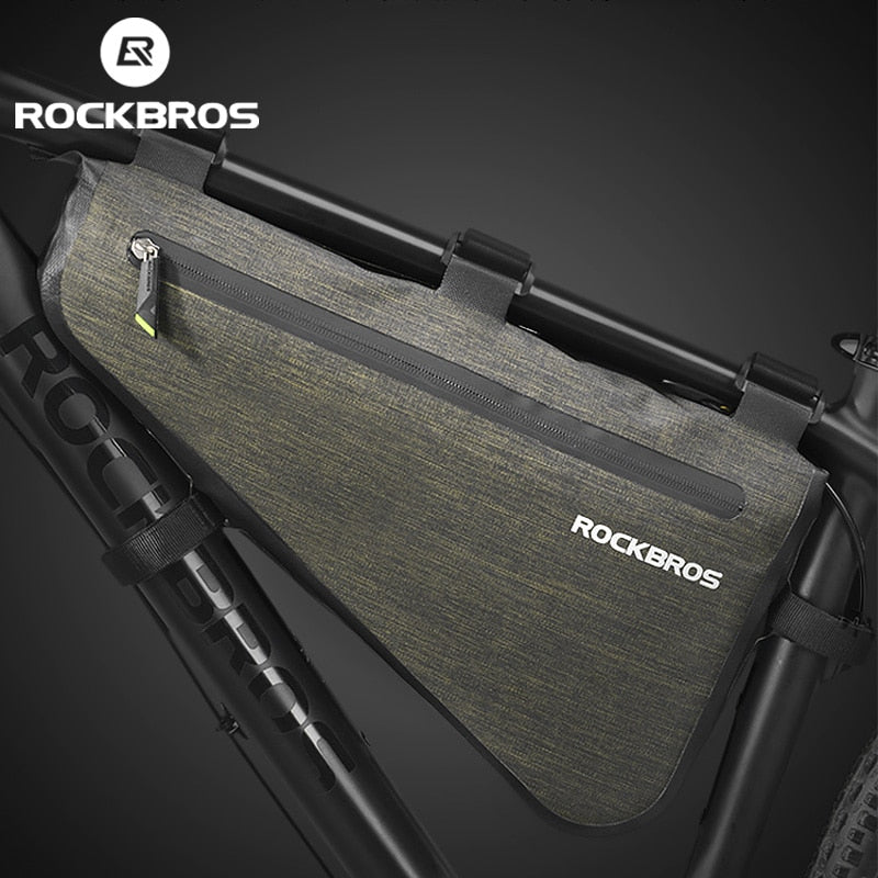 ROCKBROS Waterproof Bicycle Frame Bag for MTB & Road Bikes - Large Capacity (5L/8L)