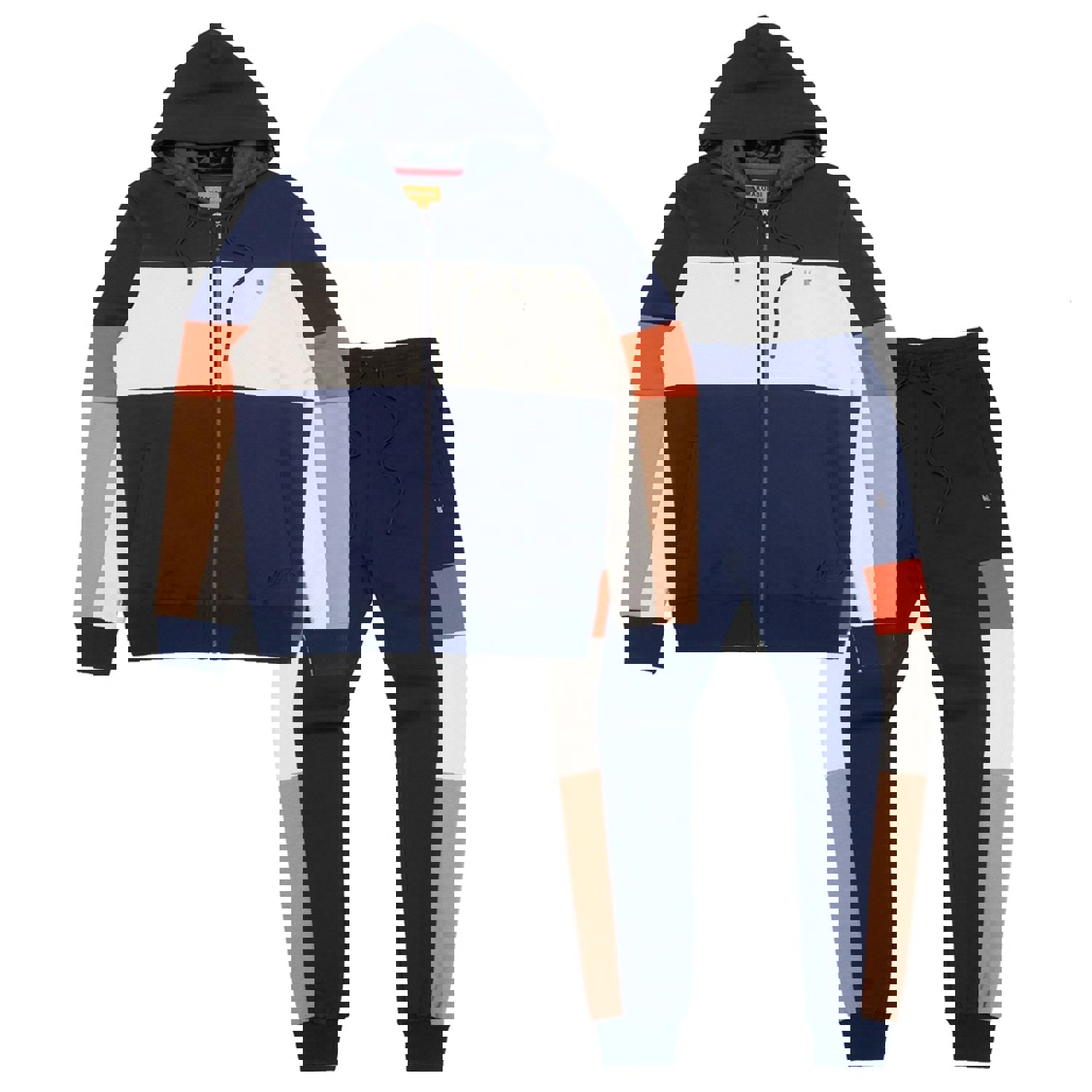 Makobi Big & Tall Paolo Fleece Jacquard Hoodie Track Set