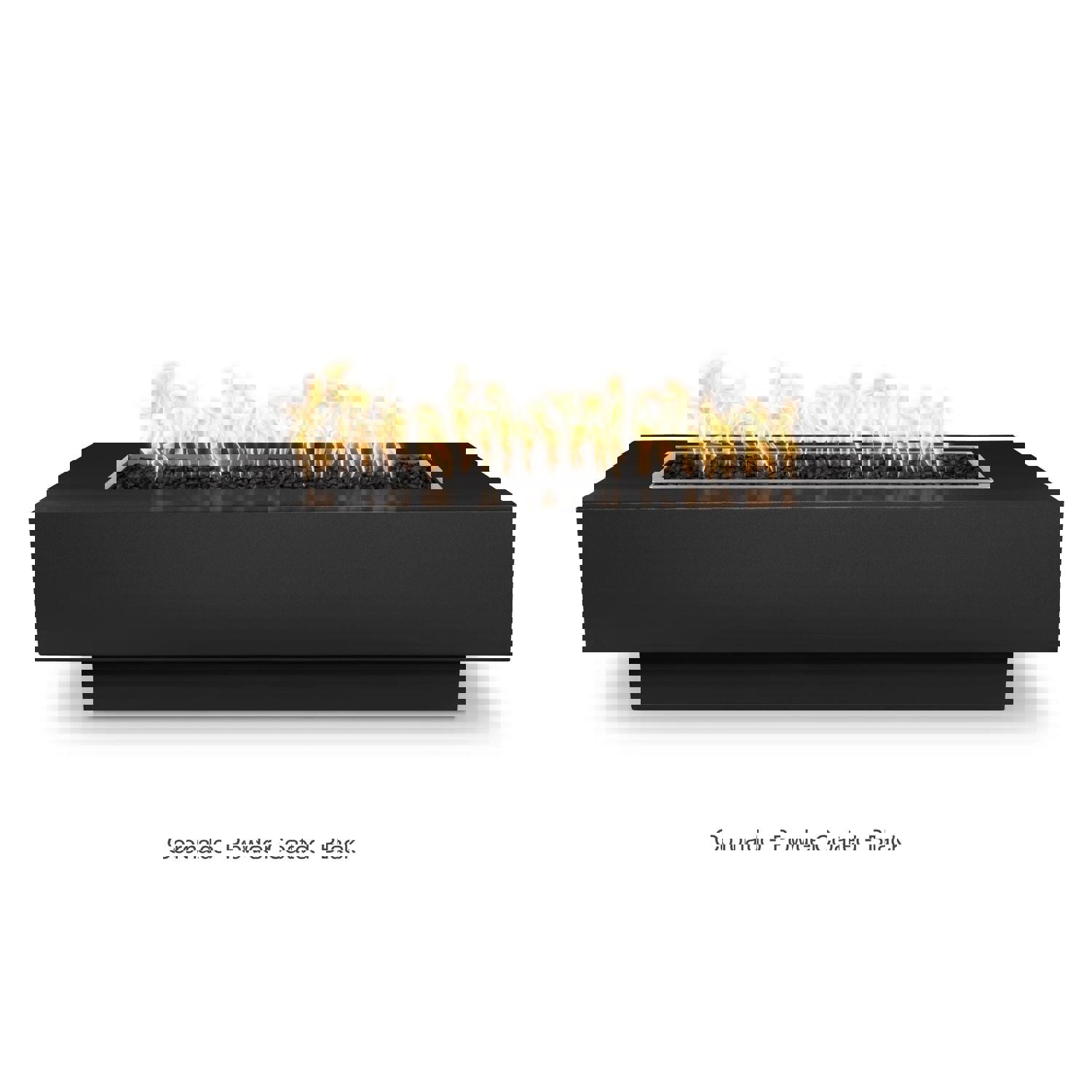 The Outdoor Plus Rectangular Coronado Fire Pit - Metal Collection (Multiple Sizes)