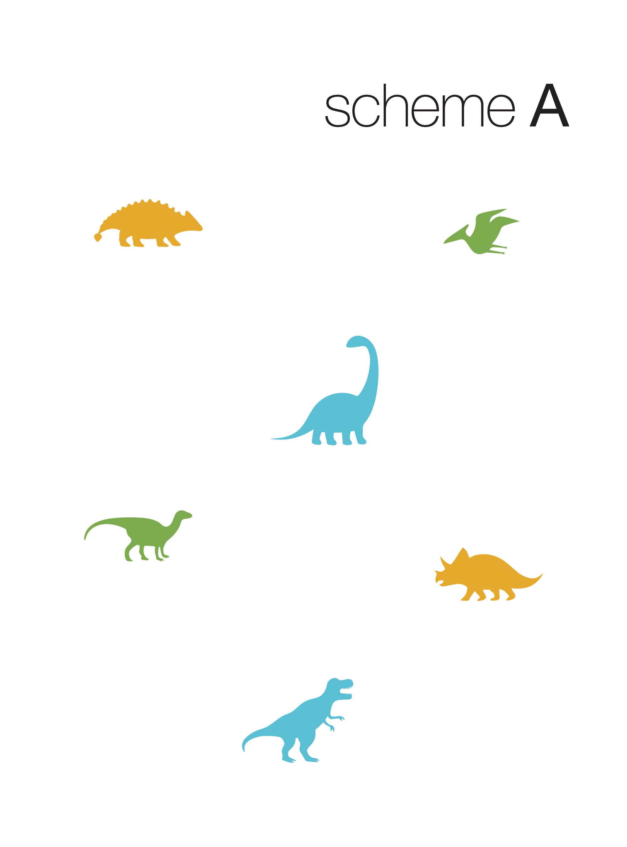 Dinosaur Wall Decal - Dino Shapes Nursery Decal