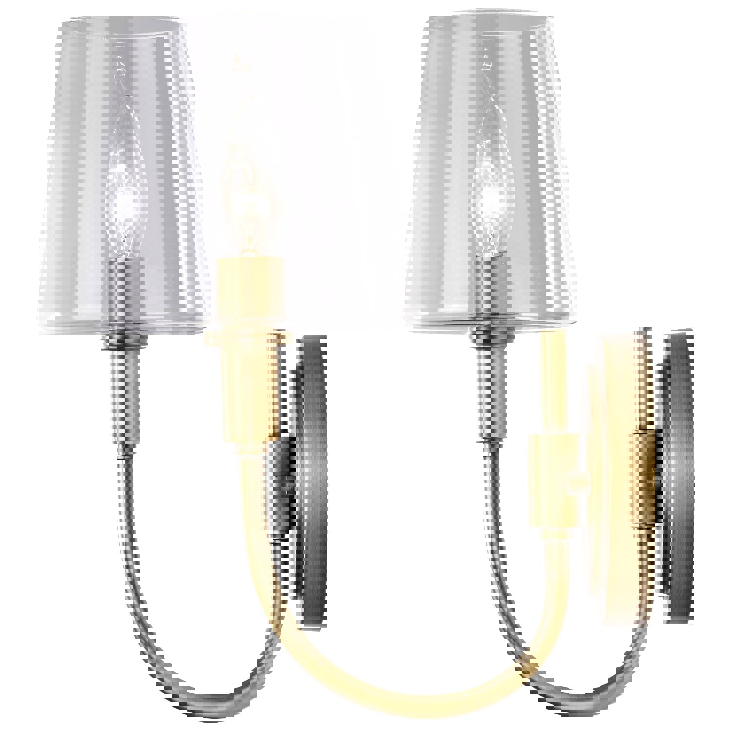 SATCO/NUVO Brookside 1 Light Sconce Vintage Brass Finish Clear Glass (60-7881)