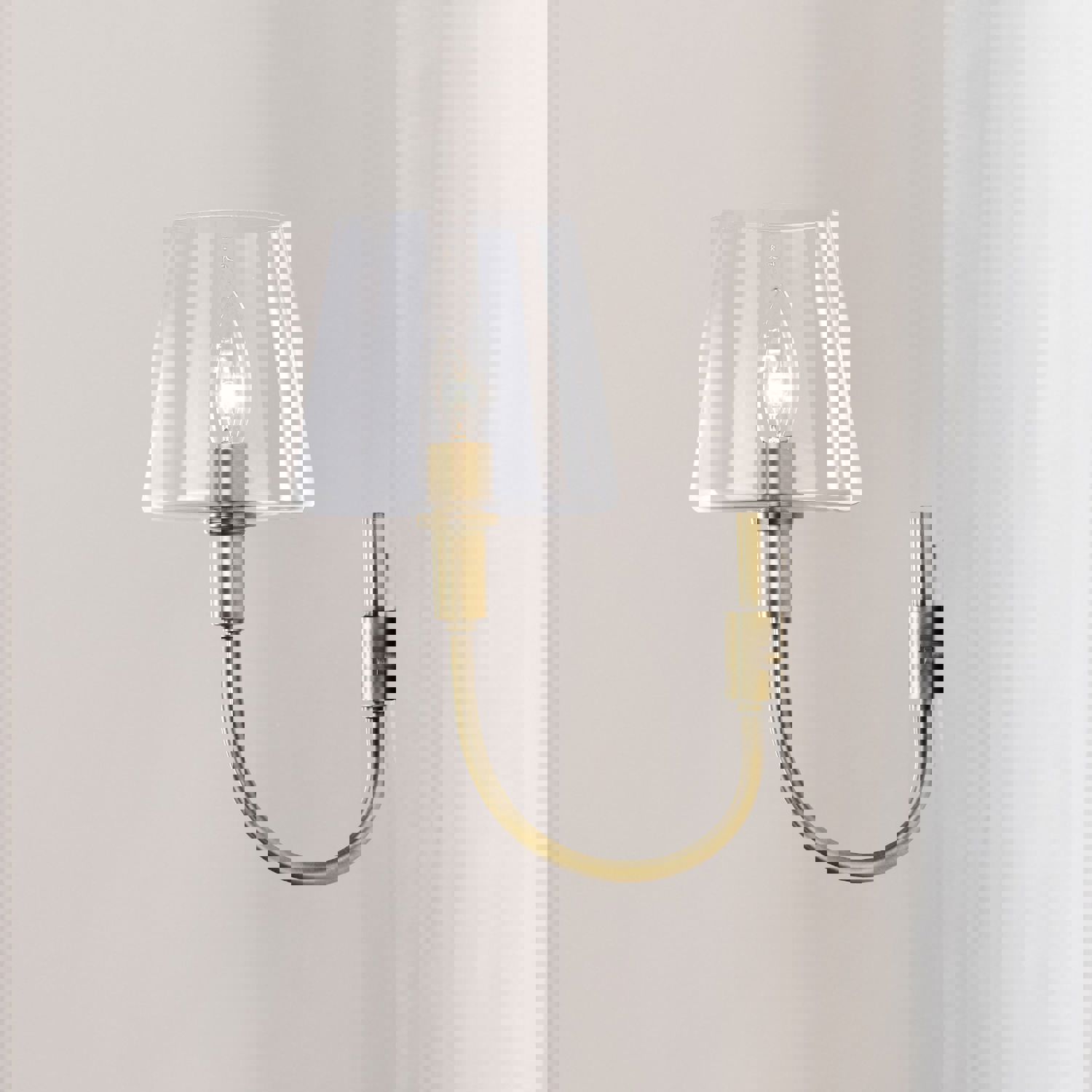 SATCO/NUVO Brookside 1 Light Sconce Vintage Brass Finish Clear Glass (60-7881)