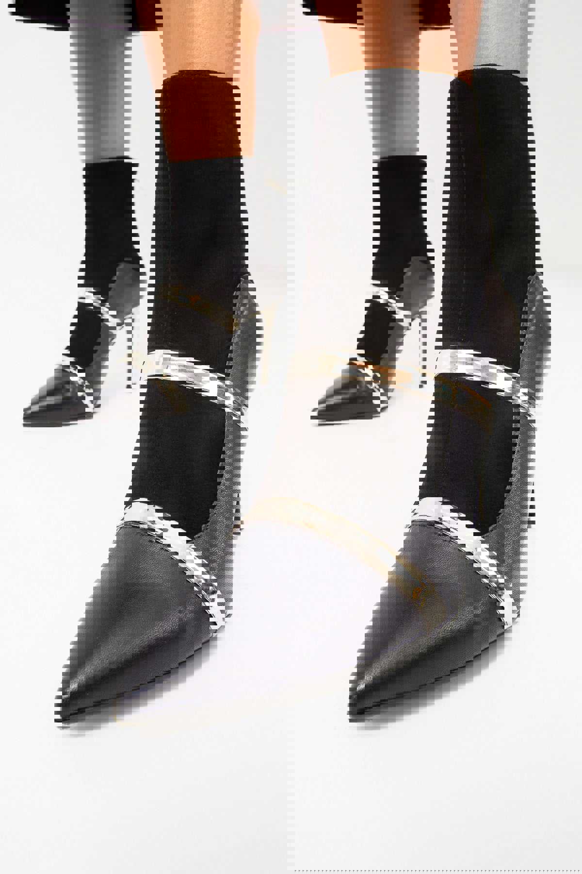 Manila Black Leather Ankle Women Boot