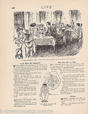 Life Magazine 1920 Antique Rea Irving Native American Cover Art Illustration