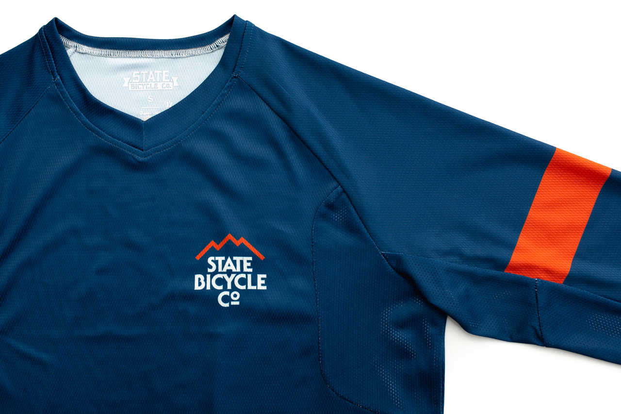 State Bicycle Co. - Mountains - All-Road Long-Sleeve Tech-T Jersey - Sustainable Clothing Collection
