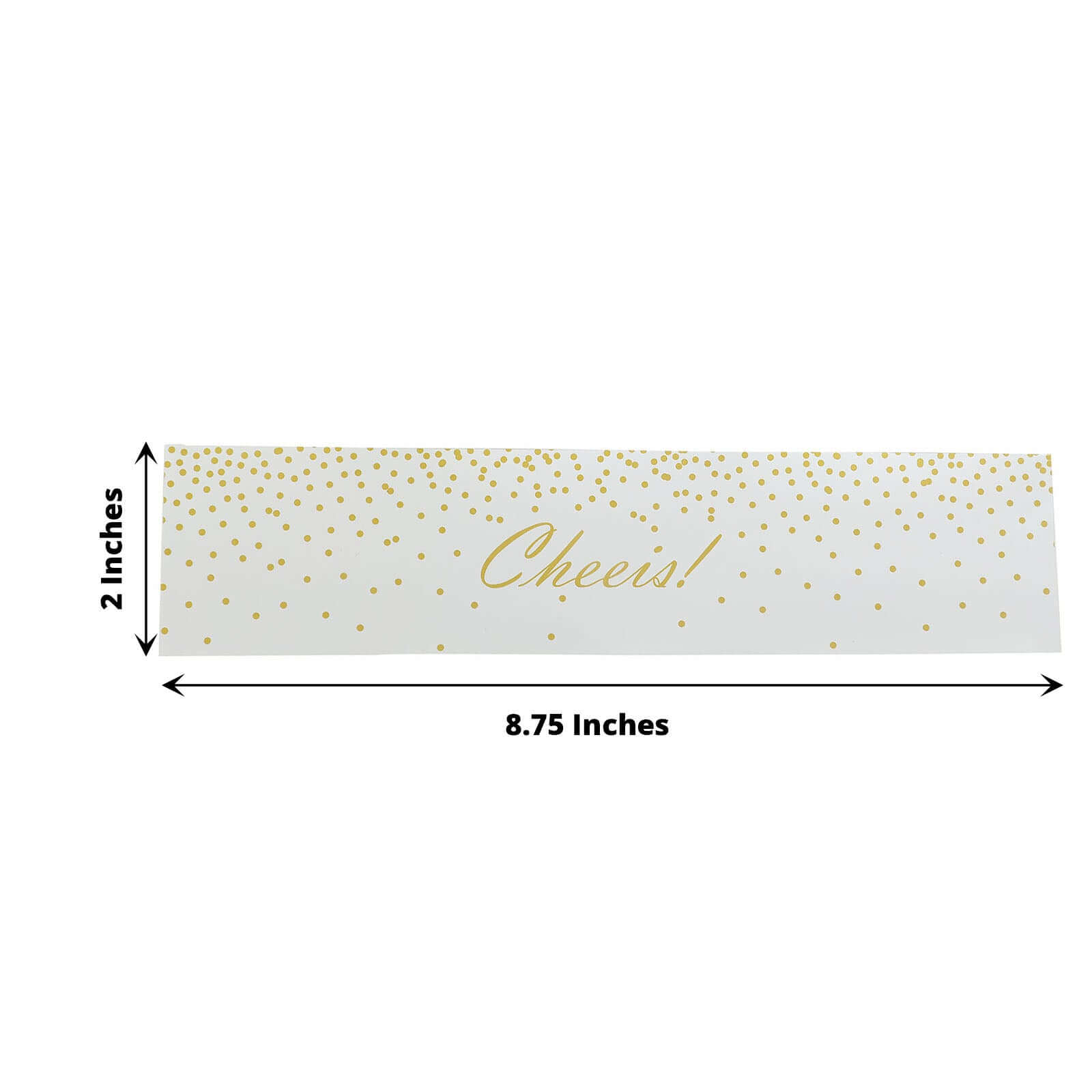 24 Pack White and Gold Cheers Wedding Party Water Bottle Labels, Waterproof Label Stickers