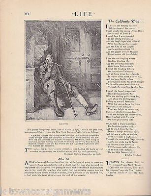 Life Magazine 1920 Antique Rea Irving Native American Cover Art Illustration