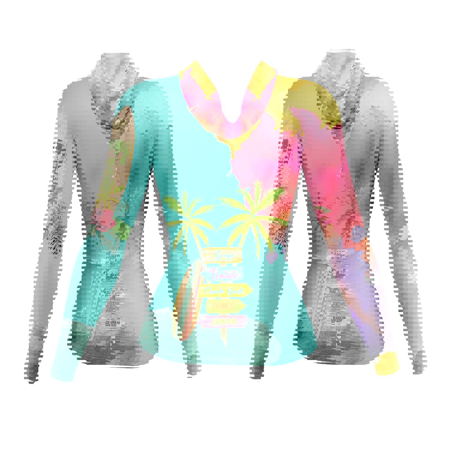 Surfing Spot Ladies Hoodie - UPF +50 Sun Protection