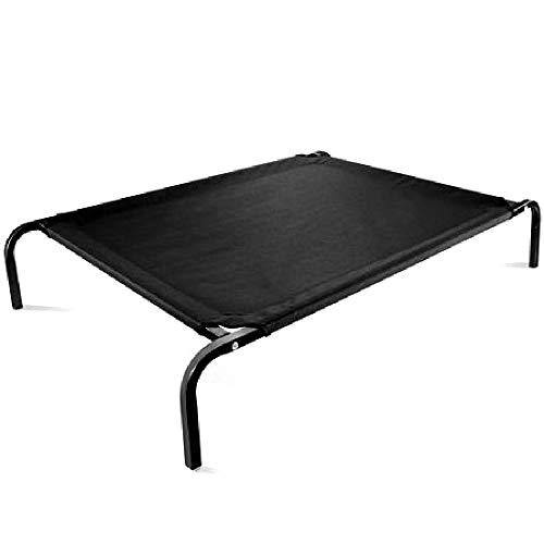 Elevated Portable Pet Bed for Large Dogs - Steel-Framed, Travel Gear Approved, Black