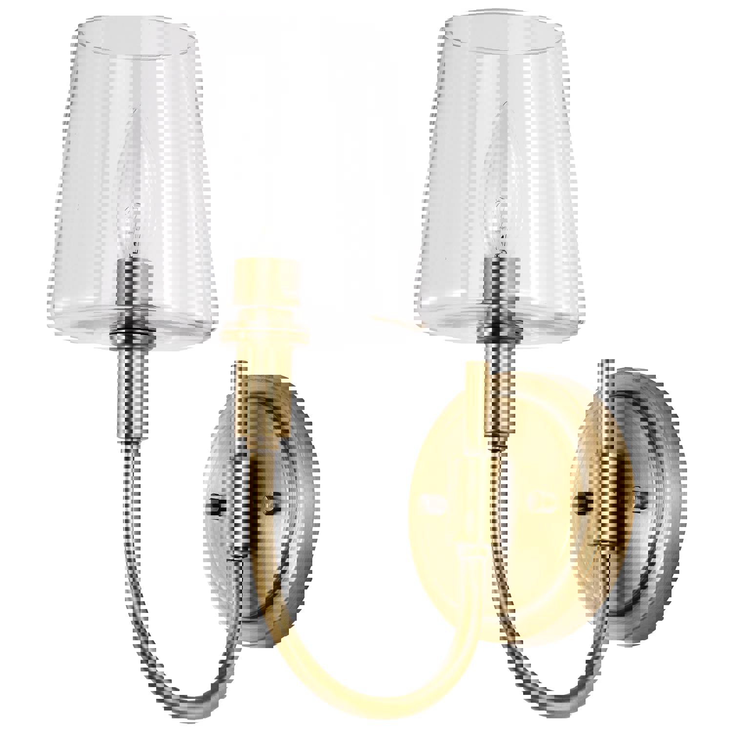 SATCO/NUVO Brookside 1 Light Sconce Vintage Brass Finish Clear Glass (60-7881)