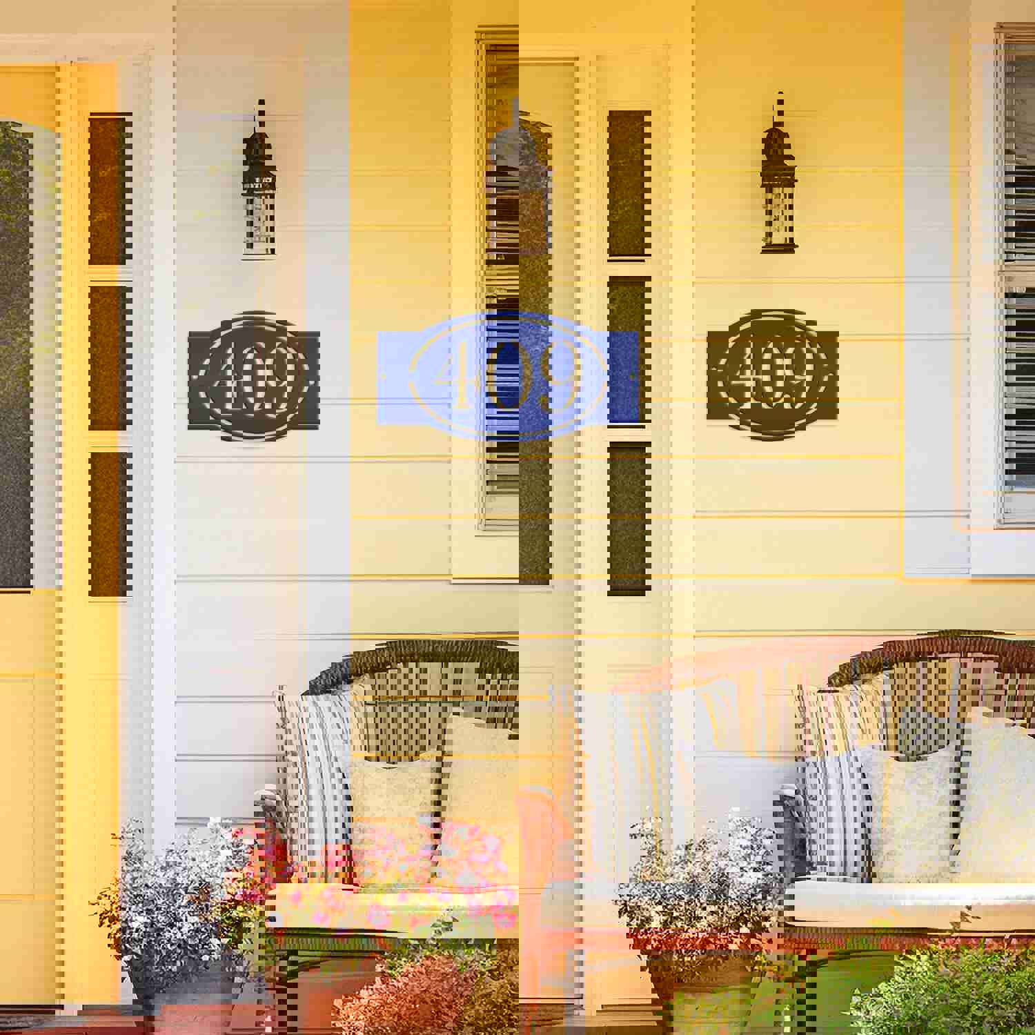 Personalized House Number Metal Sign - Custom Address Plaque - Wedding & Housewarming Gift