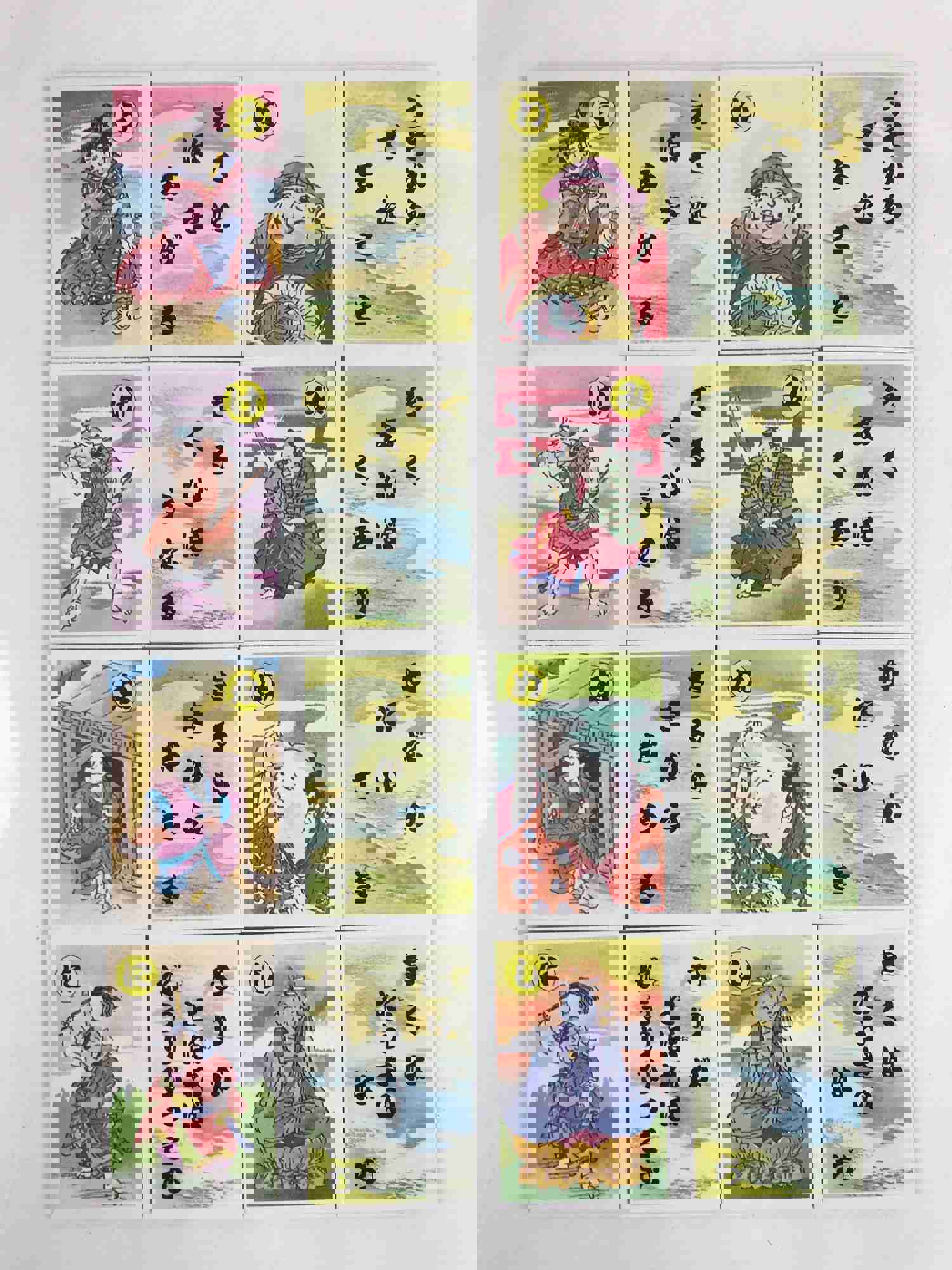 Japanese Iroha Karuta Playing Cards - Vintage Classic Game with Proverbs and Hiragana